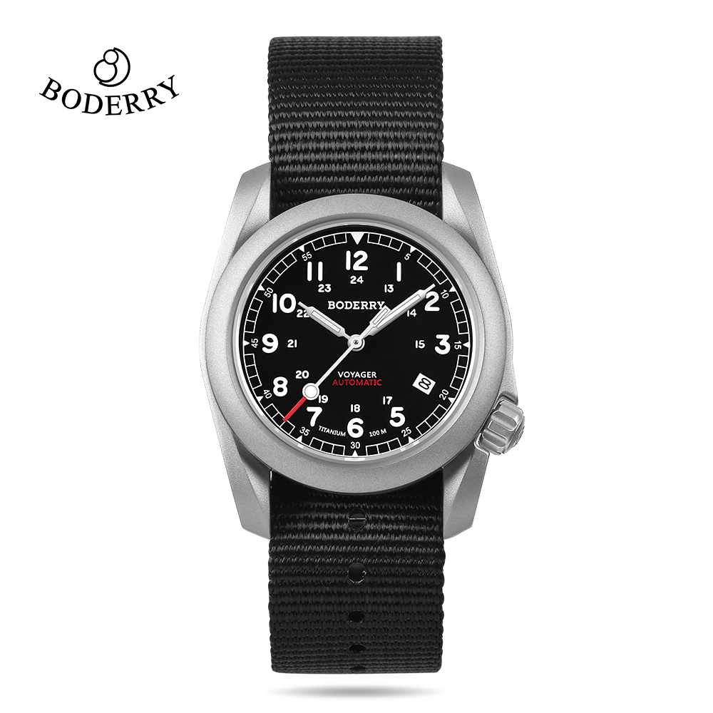 Field Watch Titanium 100M Sapphire - ساعات بوديري الرجالية الميدانية من التيتانيوم