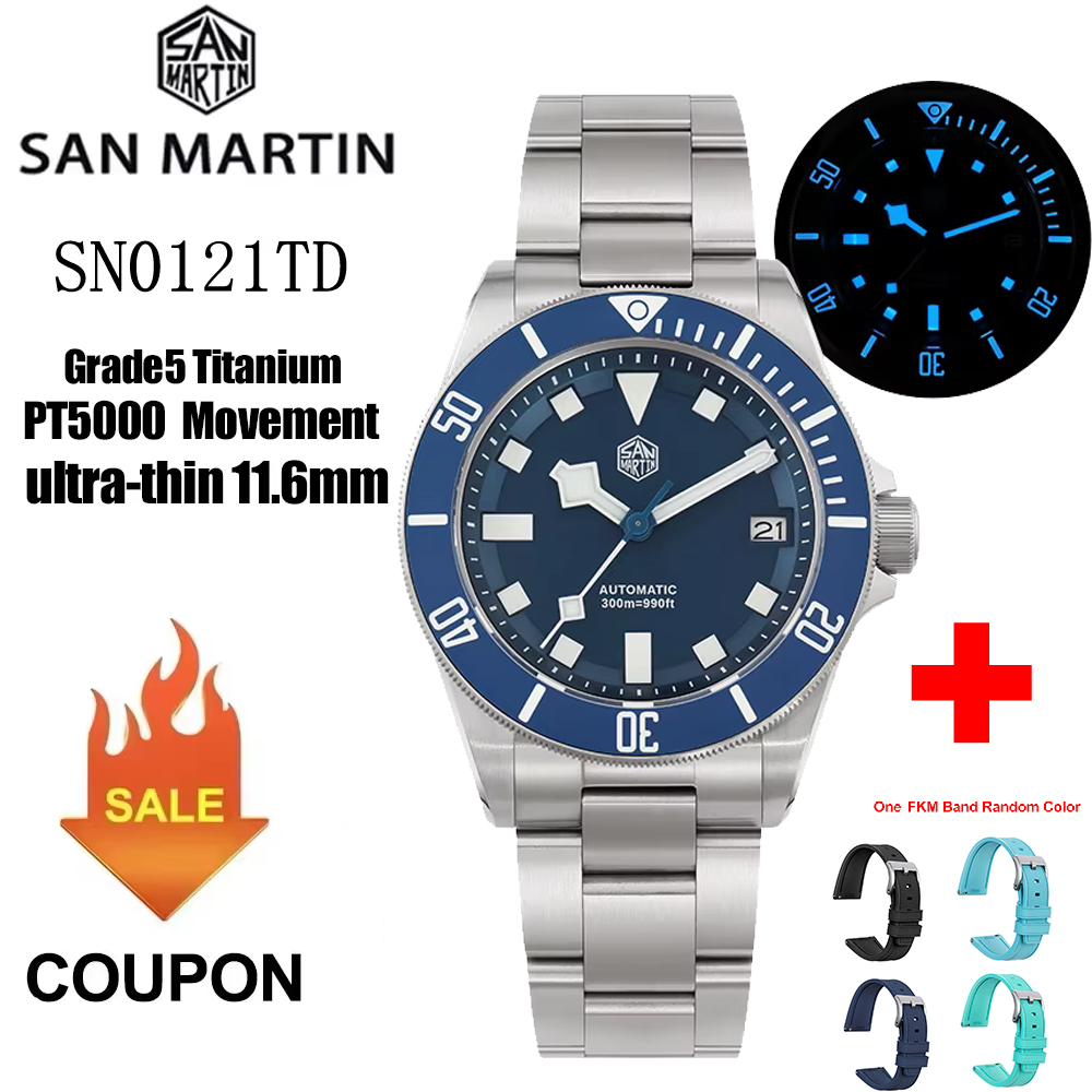 Titanium Automatic Watch 300M Sapphire - ﻿ ساعة سان مارتن من التيتانيوم