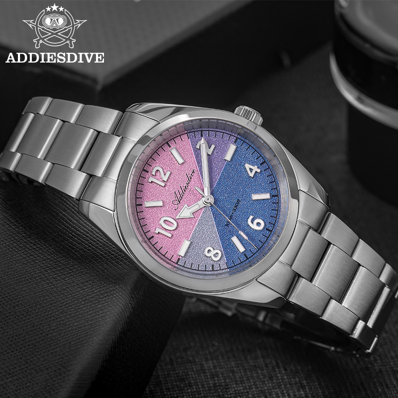Watch Crown Screw Down Replacement - ساعة كوارتز رجالية ADDIESDIVE TOP بزجاج