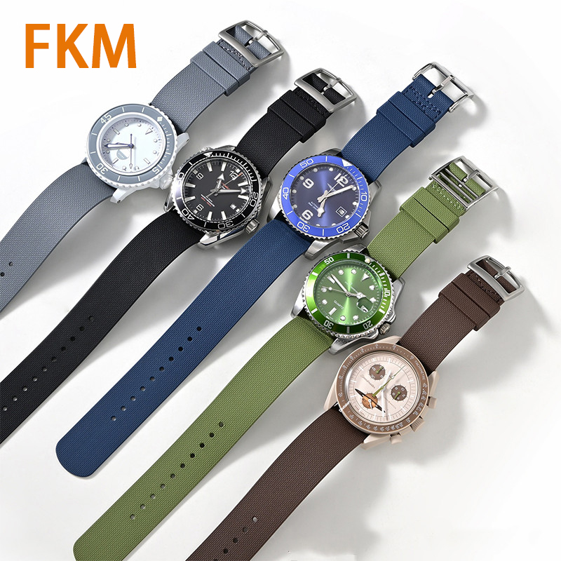 Fkm Rubber Dive Watch Strap 20Mm - 20 مللي متر 21 مللي متر