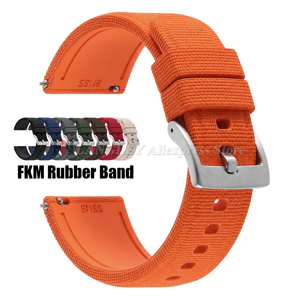 Fkm Rubber Dive Watch Strap 20Mm - أحزمة ساعات مصنوعة من مطاط الفلوروكربون