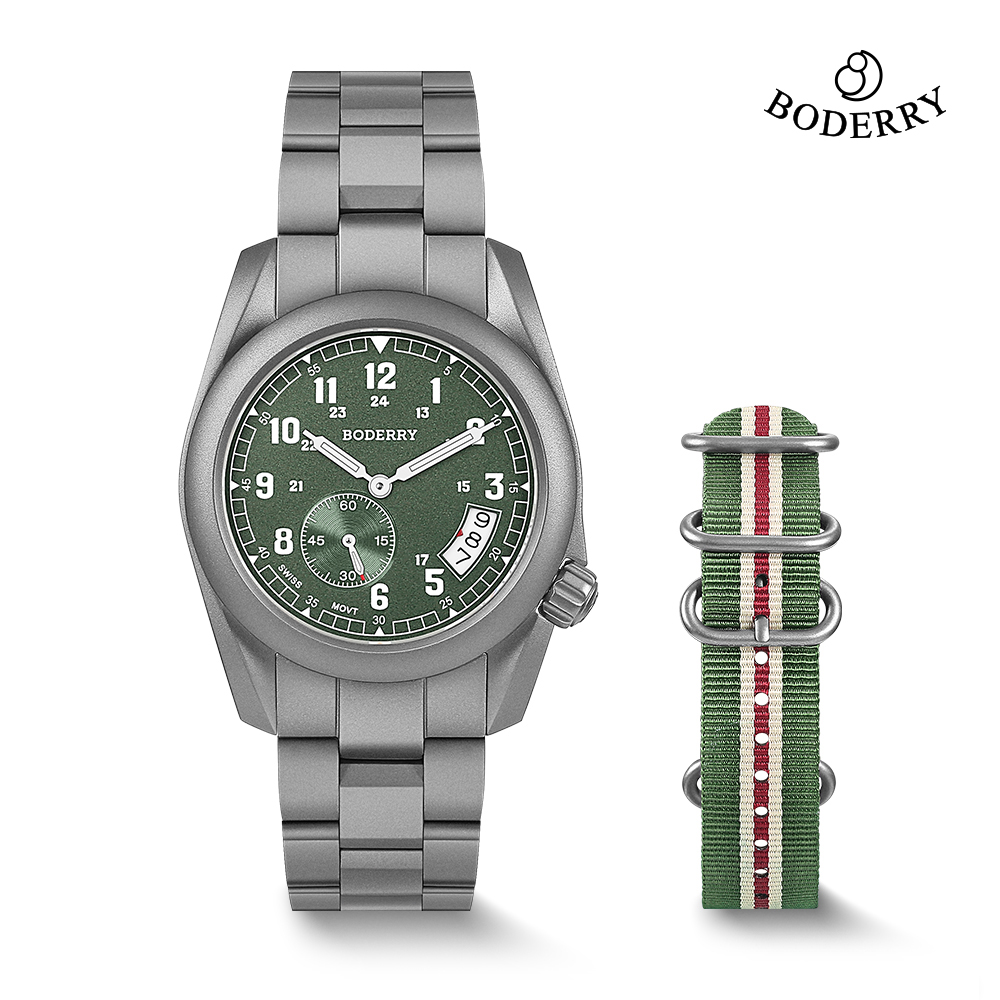 Field Watch Titanium 100M Sapphire - ساعة بوديري فوياجر 38 فيلد بحركة