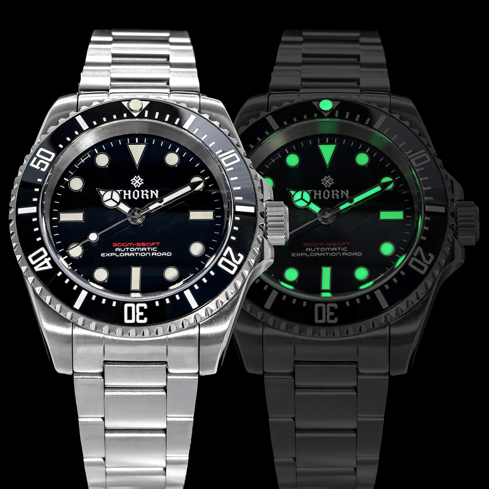 Titanium Automatic Watch 300M Sapphire - ساعة يد ميكانيكية أوتوماتيكية للغوص THORN