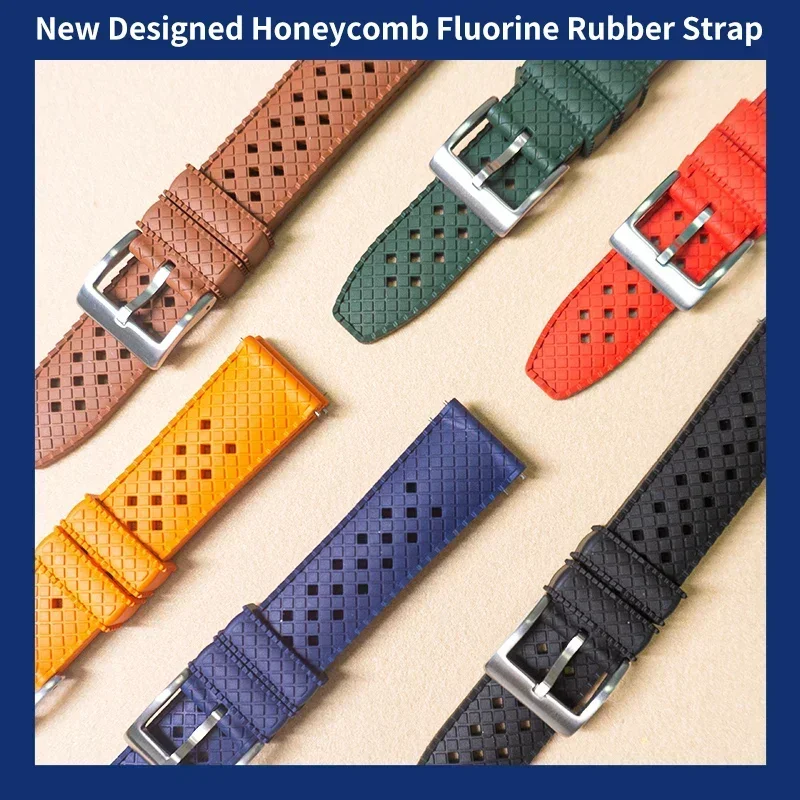 Fkm Rubber Dive Watch Strap 20Mm - عالية الجودة FKM حزام ساعة اليد
