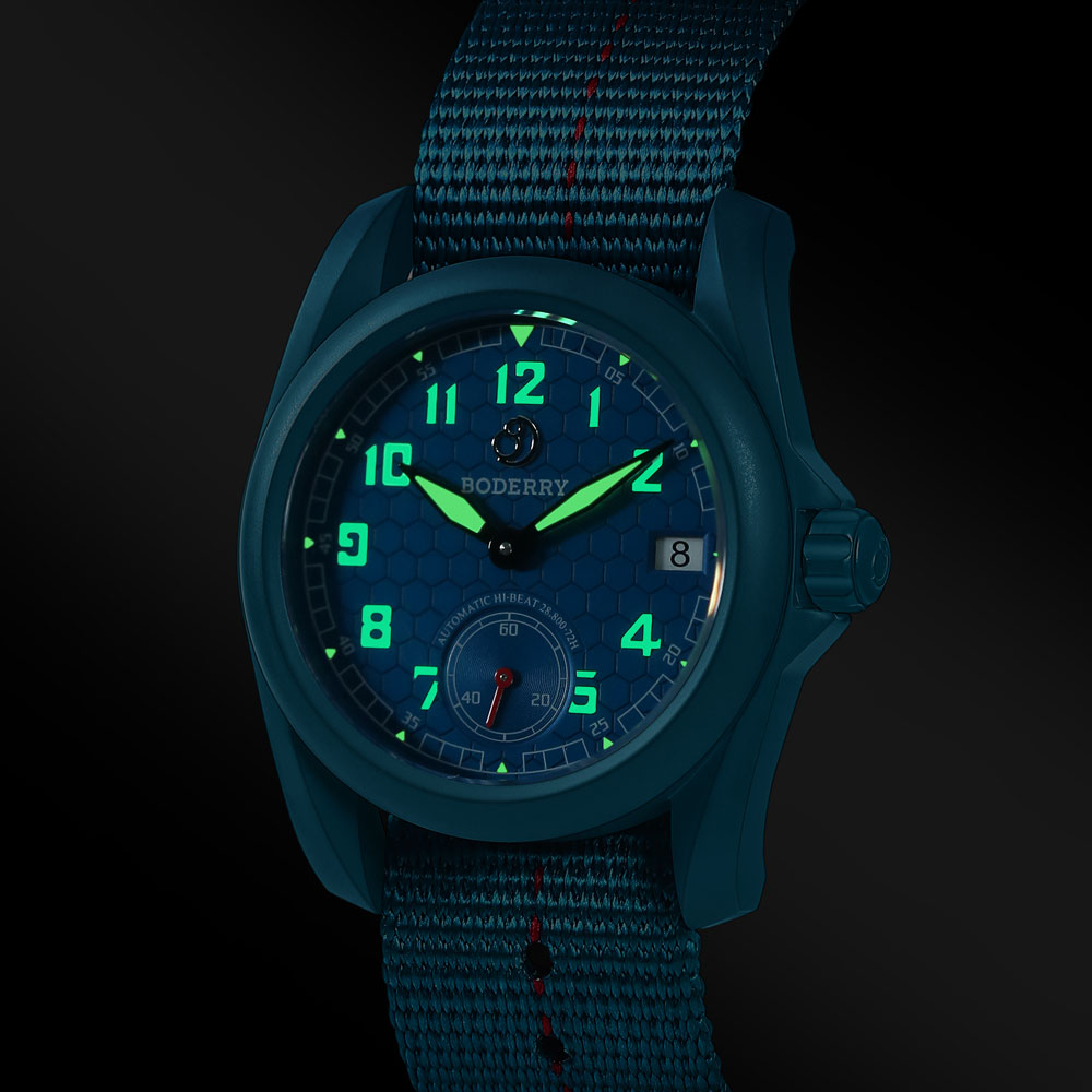 BODERRY ساعات ميدانية للرجال ت - مراجعة Field Watch Titanium 100M Sapphire وسعره