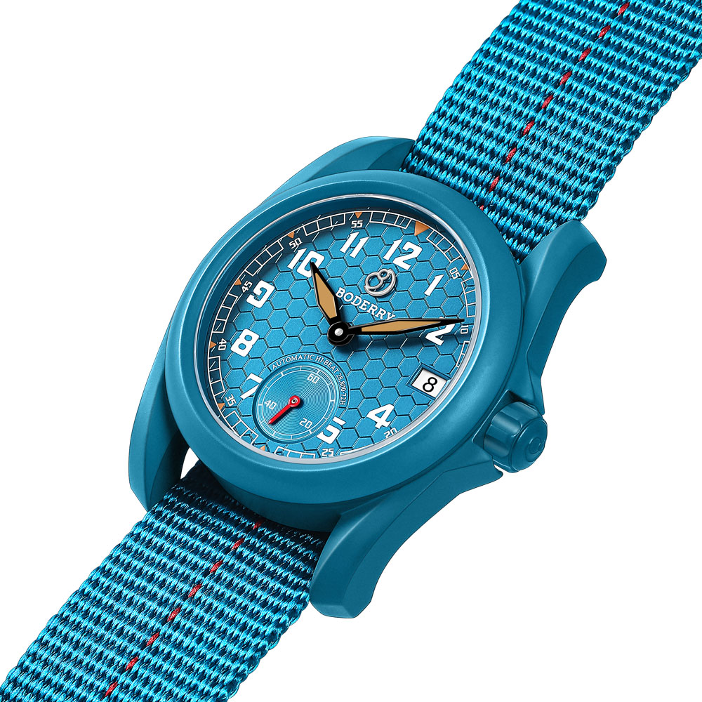 BODERRY ساعات ميدانية للرجال ت - مراجعة Field Watch Titanium 100M Sapphire وسعره