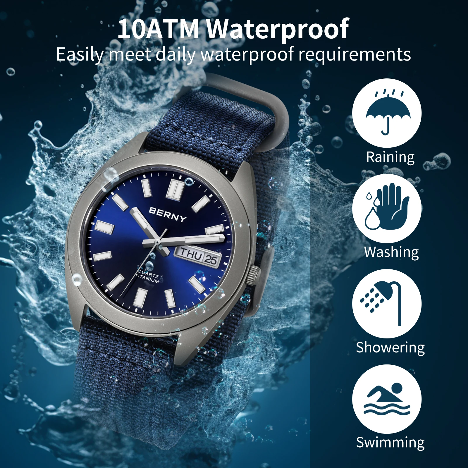 بيرني التيتانيوم ساعة رجالية ا - مراجعة Field Watch Titanium 100M Sapphire وسعره