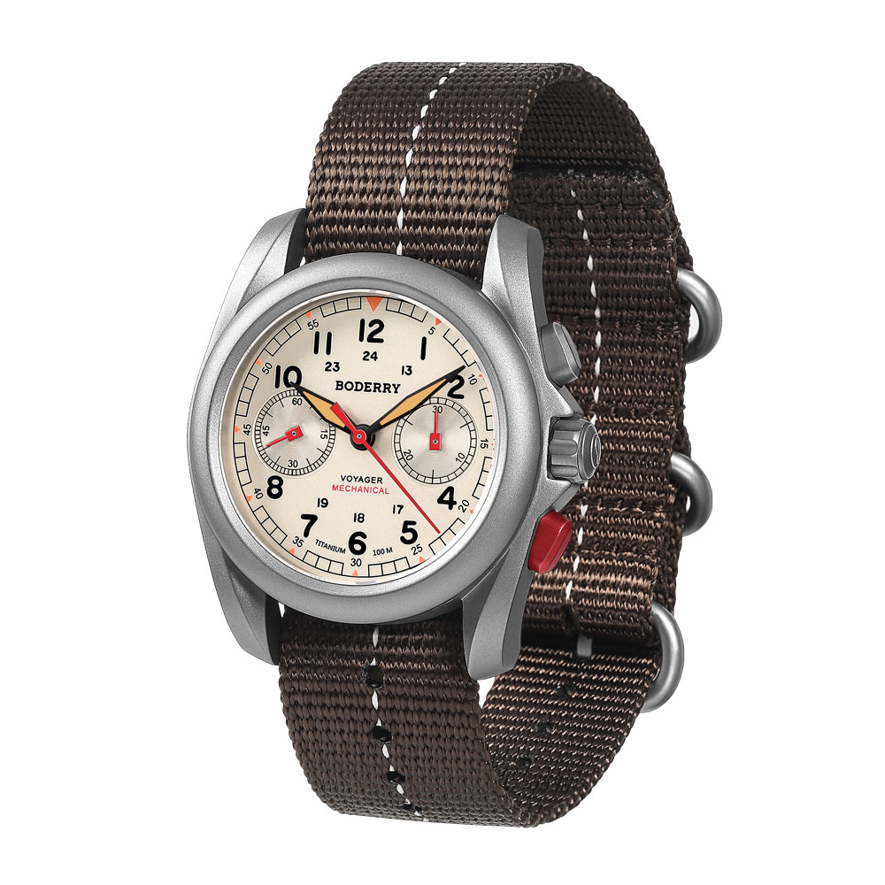 BODERRY ساعات ميدانية للرجال ك - مراجعة Field Watch Titanium 100M Sapphire وسعره