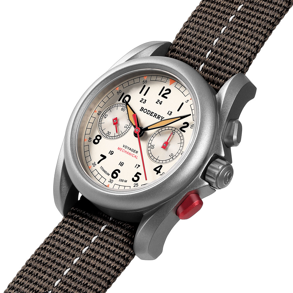 BODERRY ساعات ميدانية للرجال ك - مراجعة Field Watch Titanium 100M Sapphire وسعره