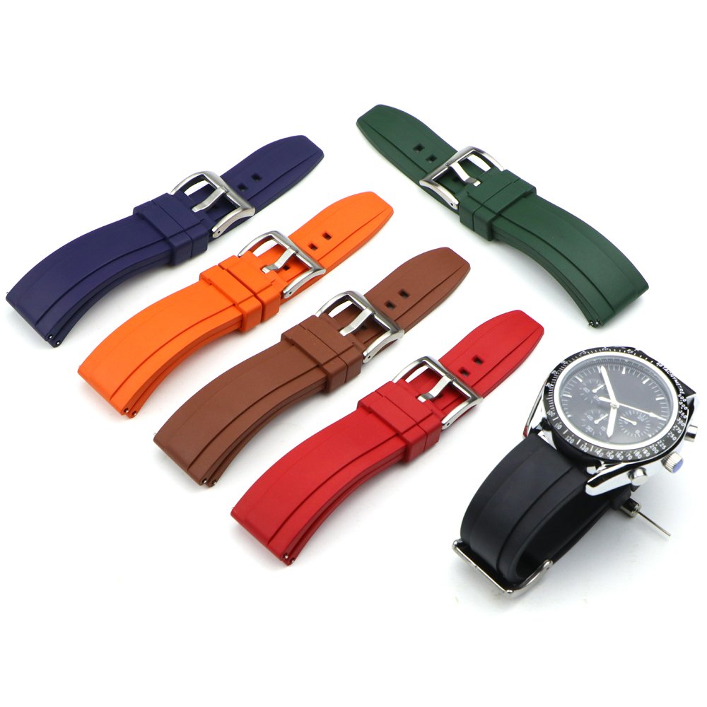 FKM الفلور ساعة مطاطية حزام 20 - مراجعة Fkm Rubber Dive Watch Strap 20Mm وسعره