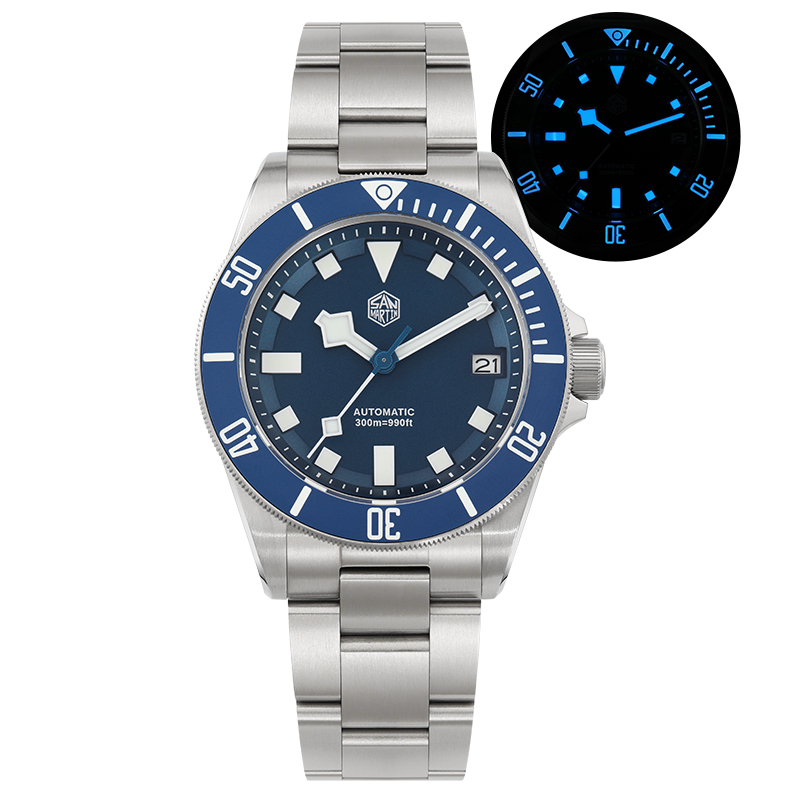 ساعة سان مارتين الجديدة SN0121 - مراجعة Titanium Automatic Watch 300M Sapphire وسعره