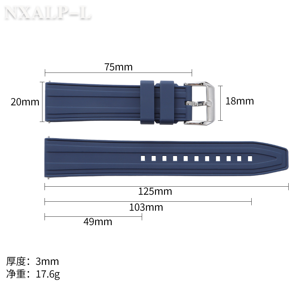 قسط FKM فلورو ساعة مطاطية الفر - مراجعة Fkm Rubber Dive Watch Strap 20Mm وسعره