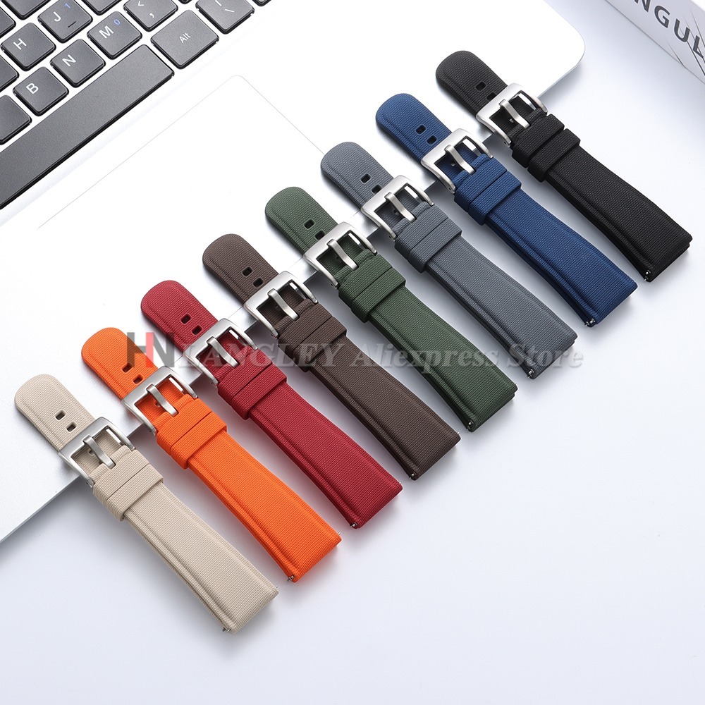 أحزمة ساعات مصنوعة من مطاط الف - مراجعة Fkm Rubber Dive Watch Strap 20Mm وسعره