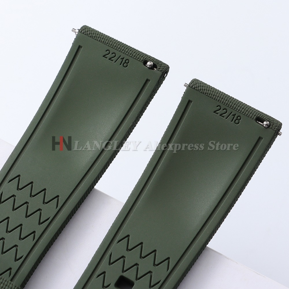 أحزمة ساعات مصنوعة من مطاط الف - مراجعة Fkm Rubber Dive Watch Strap 20Mm وسعره