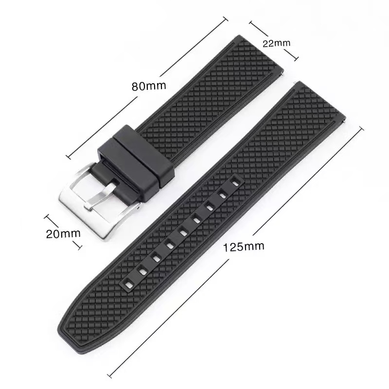 حزام ساعة رياضي مقاوم للماء من - مراجعة Fkm Rubber Dive Watch Strap 20Mm وسعره