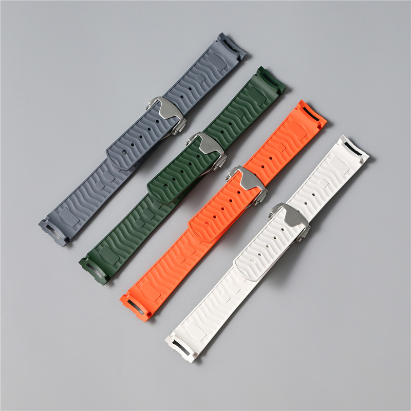 حزام ساعة من المطاط الفلوري 20 - مراجعة Fkm Rubber Dive Watch Strap 20Mm وسعره