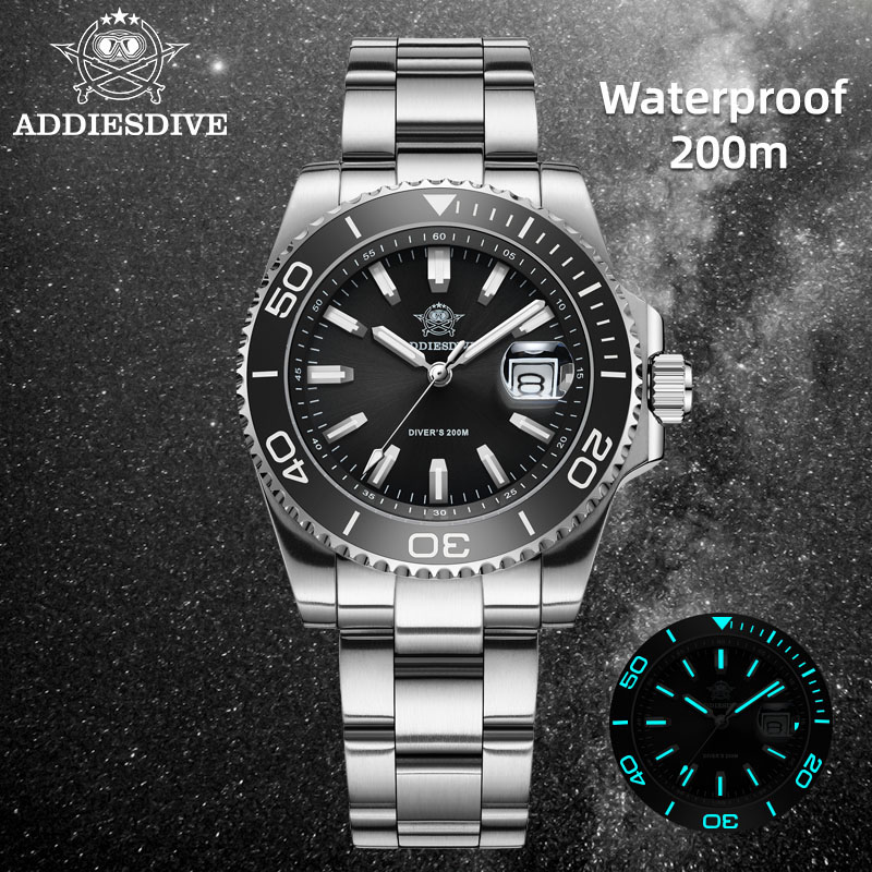 ADDIESDIVE جديد AD2510 ساعة غو - مراجعة Watch Crown Screw Down Replacement وسعره