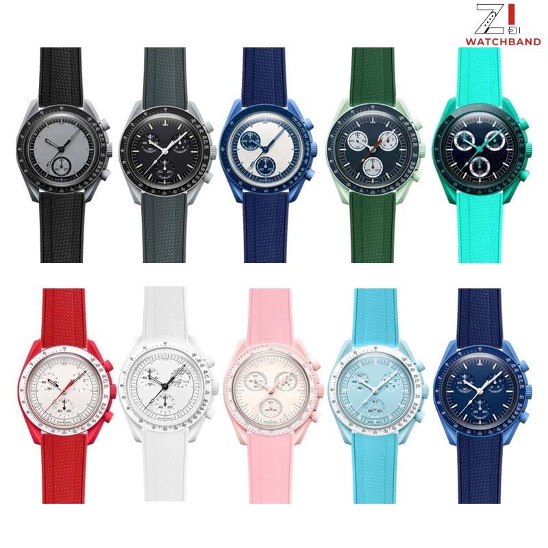 حزام مطاطي فلوري 19 مم 20 مم 2 - مراجعة Fkm Rubber Dive Watch Strap 20Mm وسعره