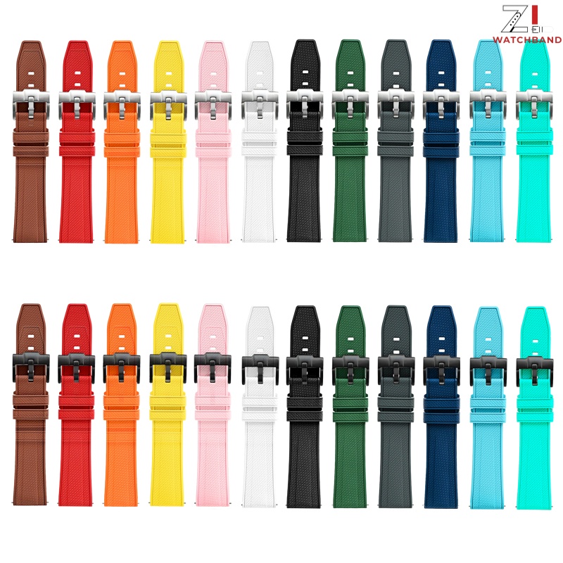 حزام مطاطي فلوري 19 مم 20 مم 2 - مراجعة Fkm Rubber Dive Watch Strap 20Mm وسعره