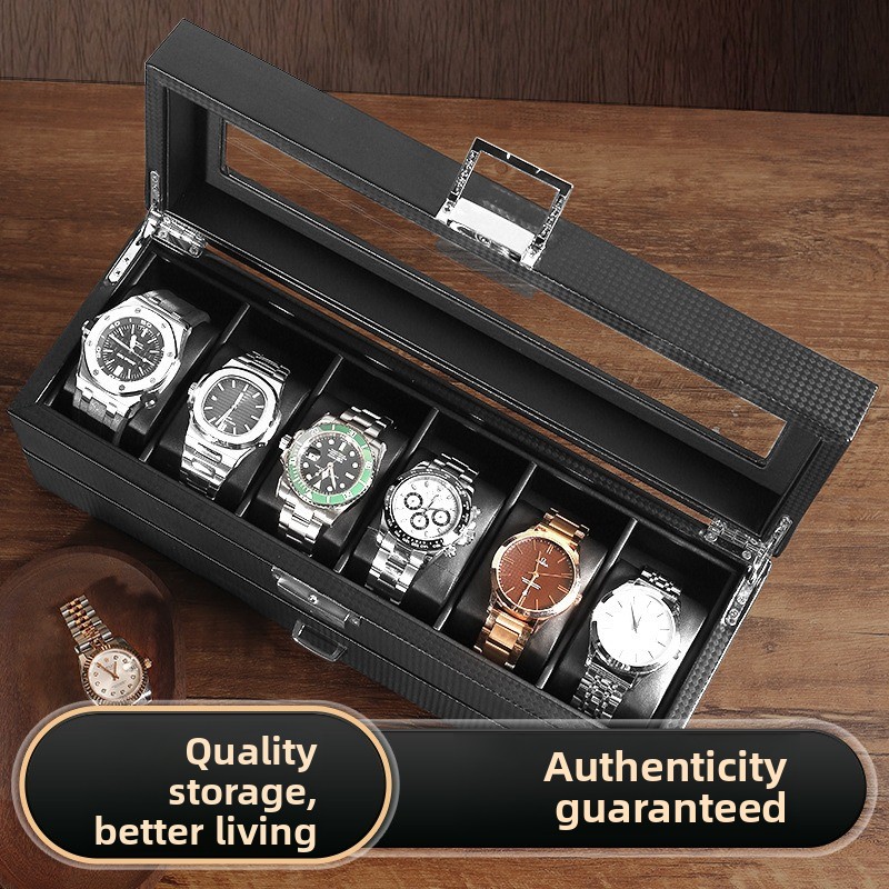 صندوق عرض وتخزين للساعات من ال - مراجعة Watch Display Case Glass Top 12 Slots وسعره
