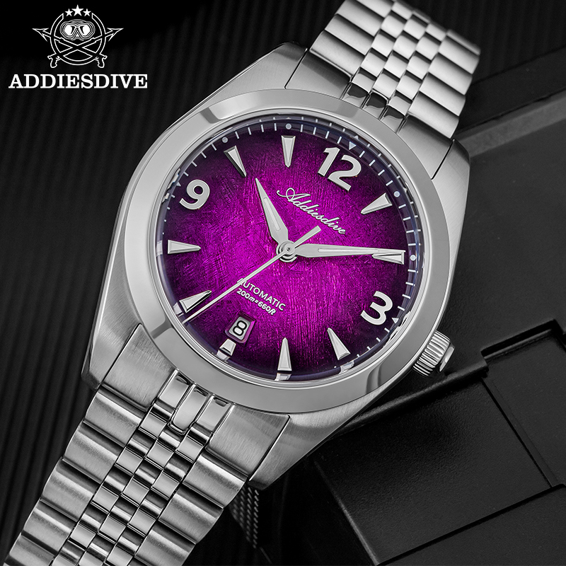 ساعة ADDIESDIVE ميكانيكية للأع - مراجعة Watch Crown Screw Down Replacement وسعره