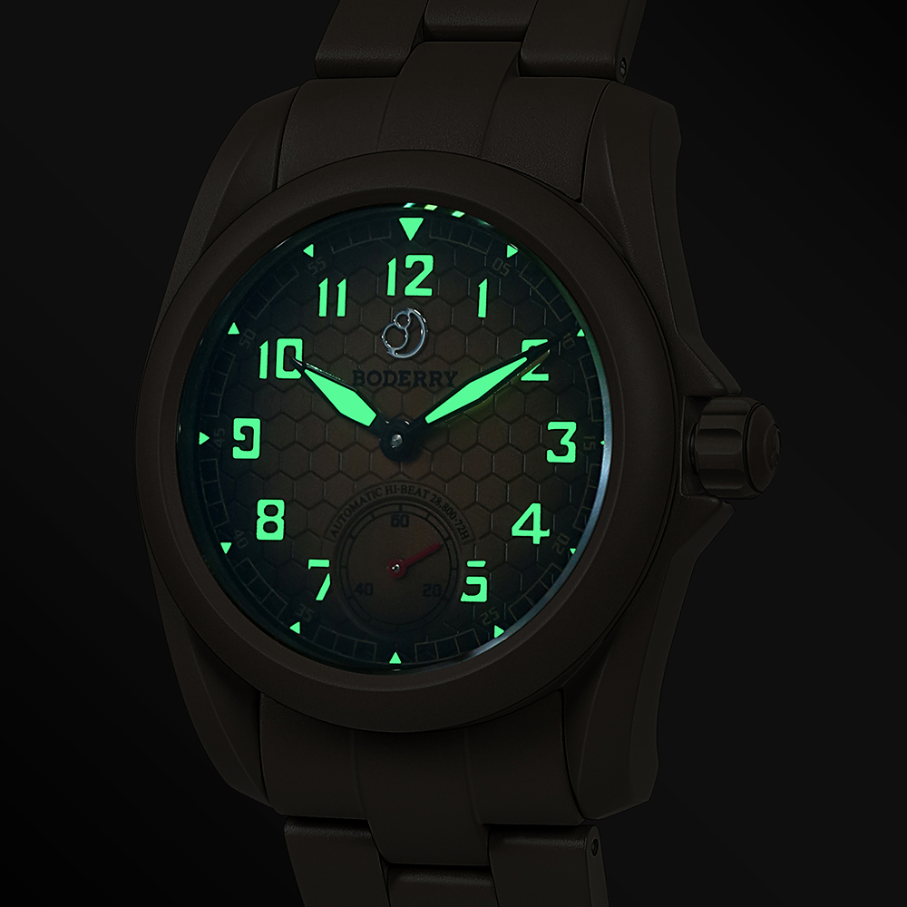 ساعة يد BODERRY Field Watch VO - مراجعة Field Watch Titanium 100M Sapphire وسعره
